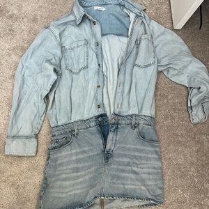 Good American Light Blue Denim Dress